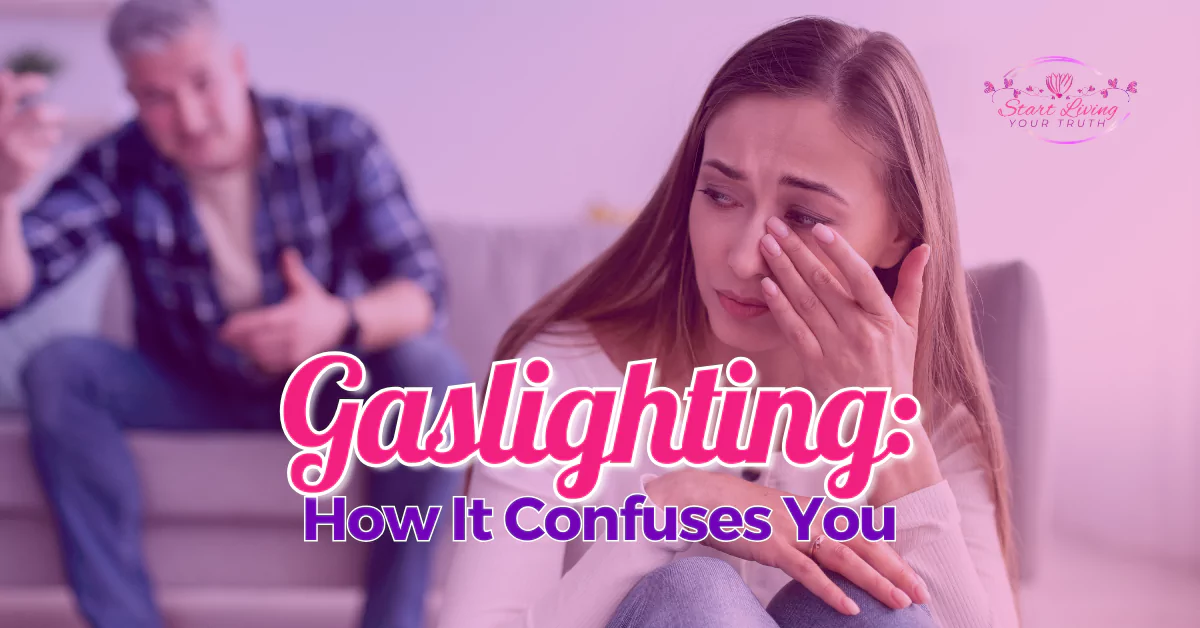 Upset woman discussing gaslighting effects for emotional support.