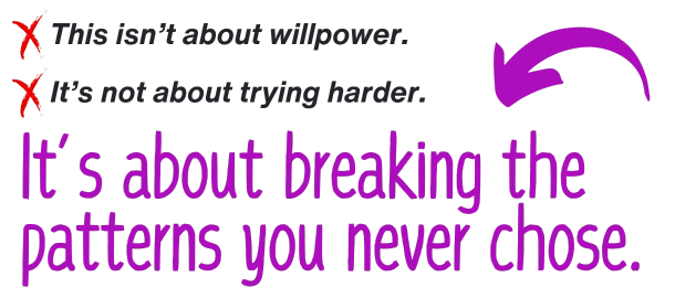 Break unchosen patterns for real change motivation.