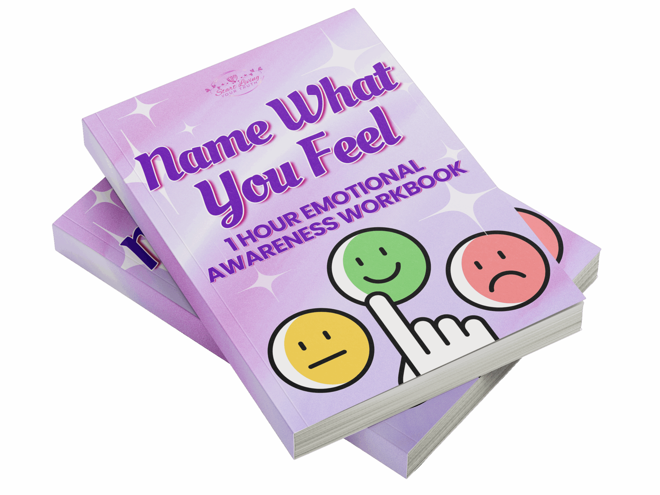 Emotional awareness workbook with smiley faces.